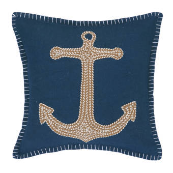 Highland Dunes Karley Nautical Embroidery Throw Pillow Reviews