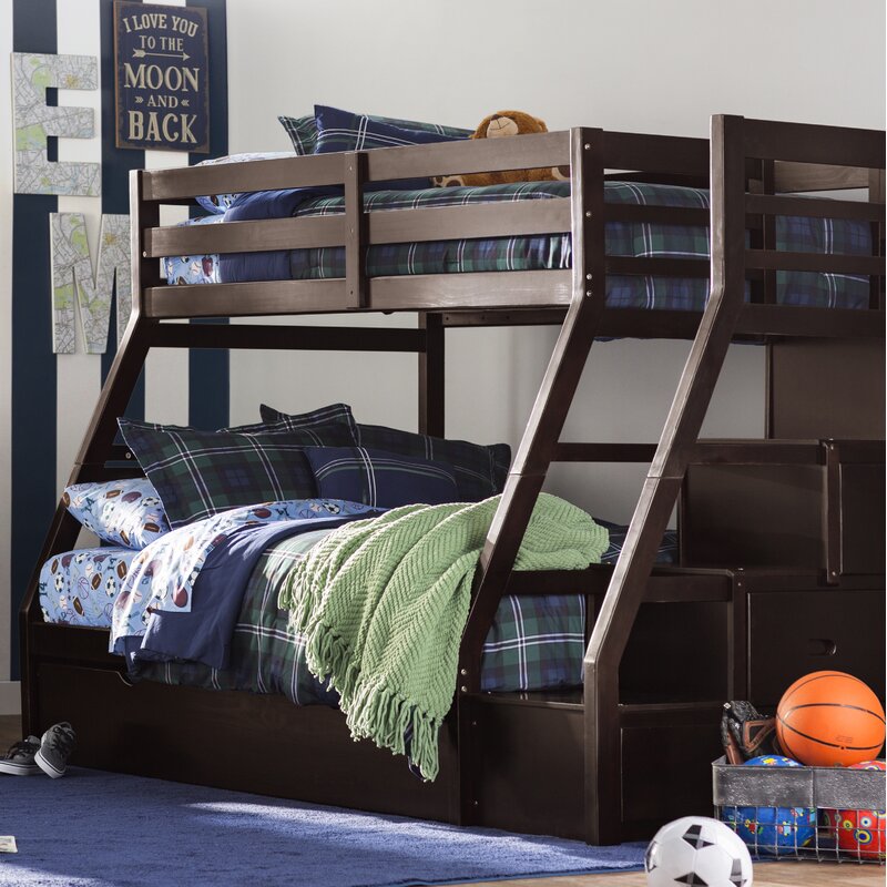 full size bunk bed with twin on top