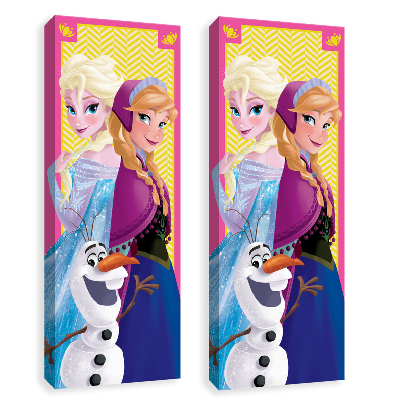 Gallery Direct Disney Frozen Anna Elsa And Olaf Yellow Graphic