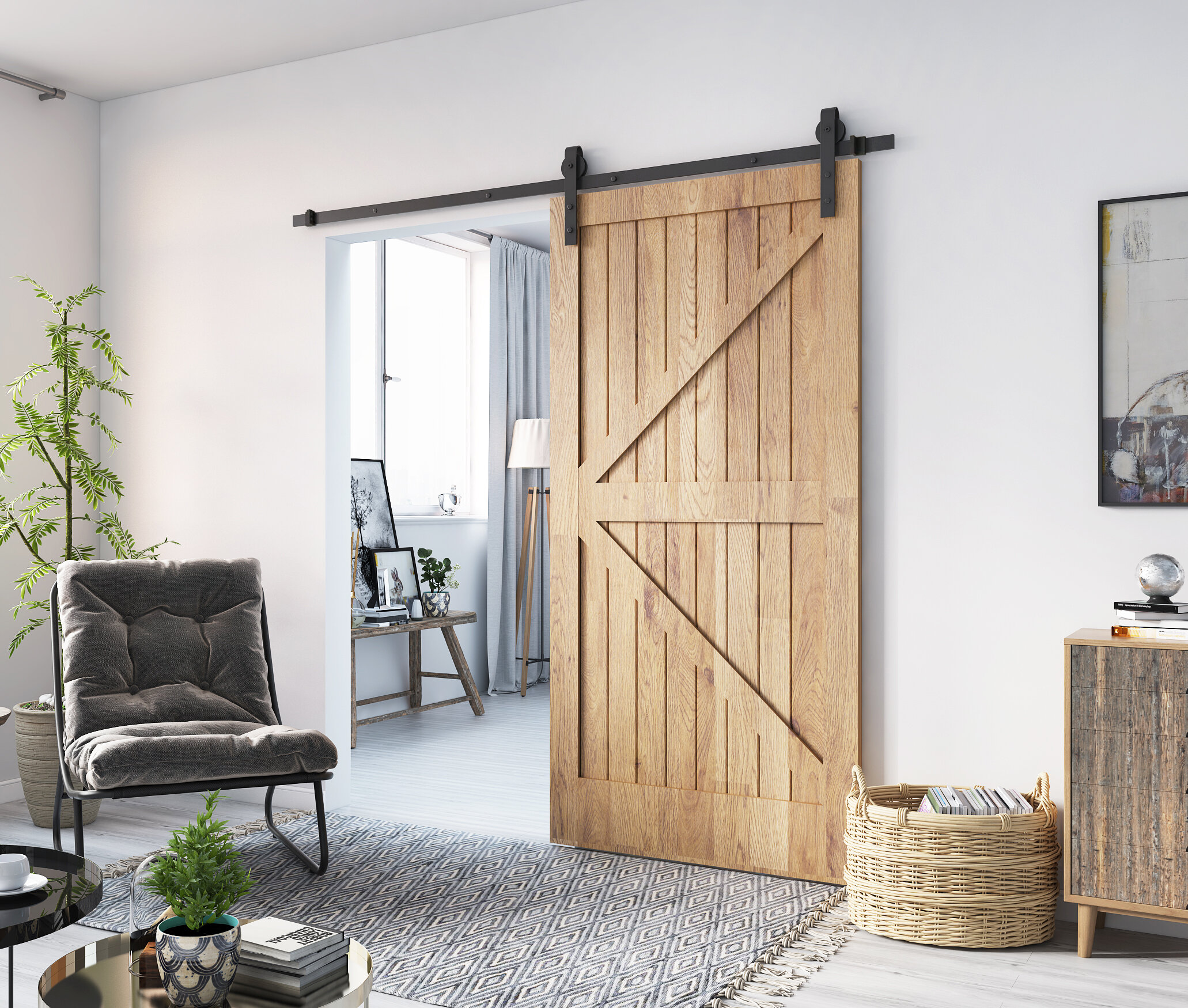 Homlux Standard Double Barn Door Hardware Kit Reviews Wayfair