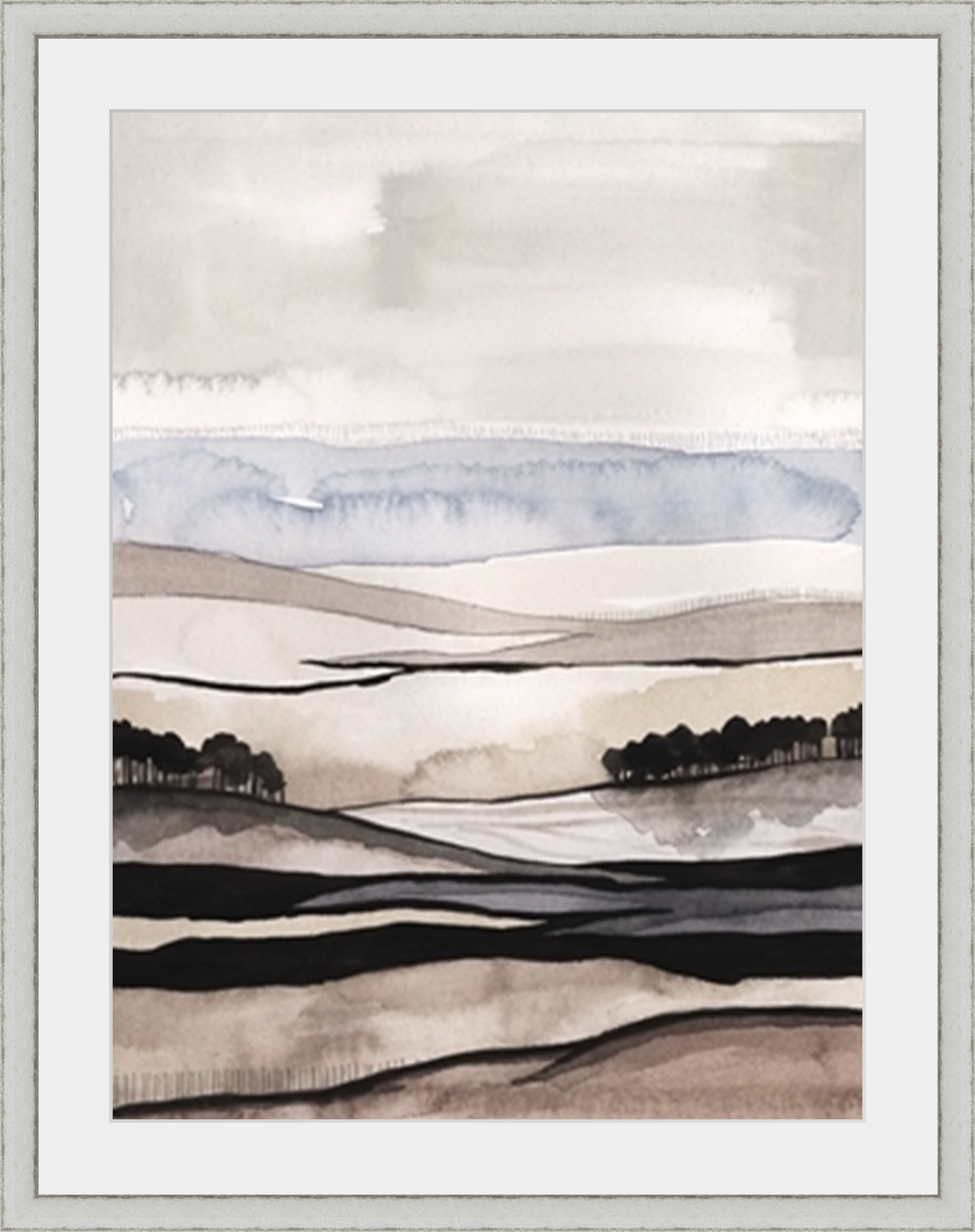 Highland Dunes Watercolor Strata II Picture Frame Print Wayfair