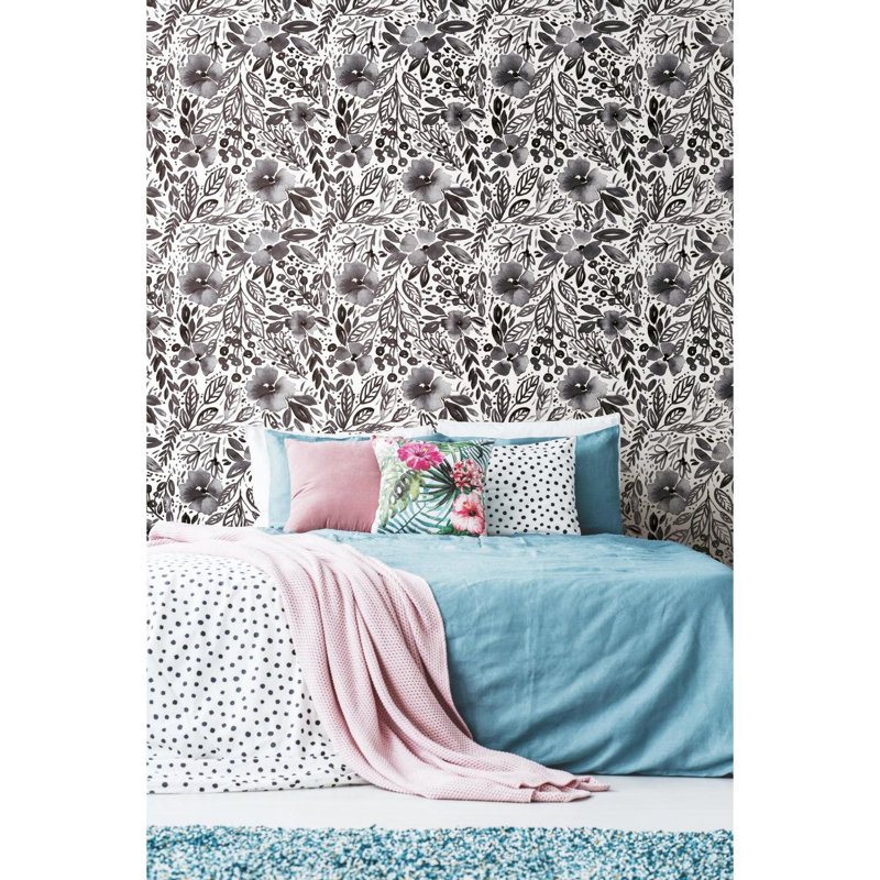 Winston Porter Clara Jean April Showers 2 L X 18 W Smooth Peel And Stick Wallpaper Roll Wayfair