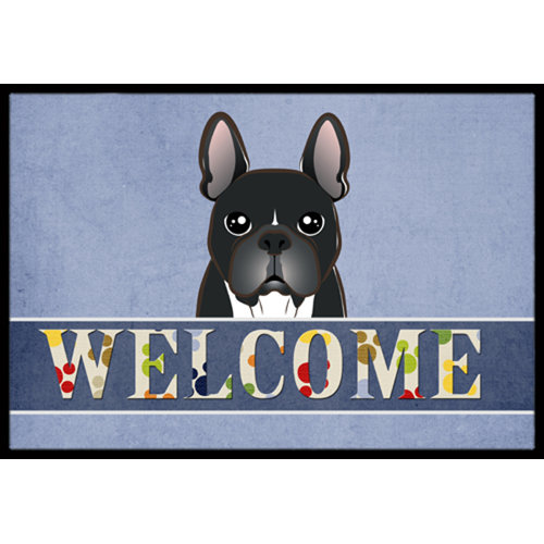 Caroline S Treasures French Bulldog Welcome Non Slip Outdoor Door Welcome Non Slip Outdoor Door