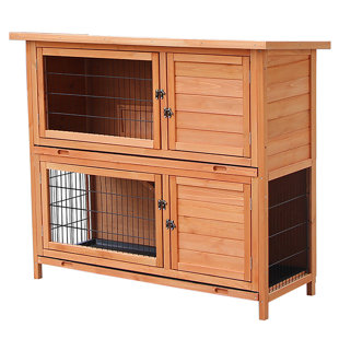 Rabbit Cages Hutches You Ll Love Wayfair Chaska Wood For Rabbit Hutch With Ramp Slide Out Tray