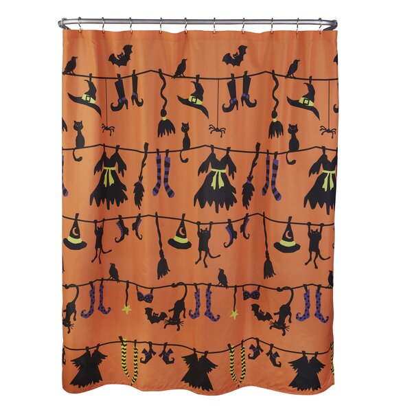 Halloween Shower Curtain Set Fabric Bathroom Horror Skull Bath Curtains Hooks