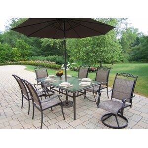 Basile 7 Piece Dining Set with Umbrella