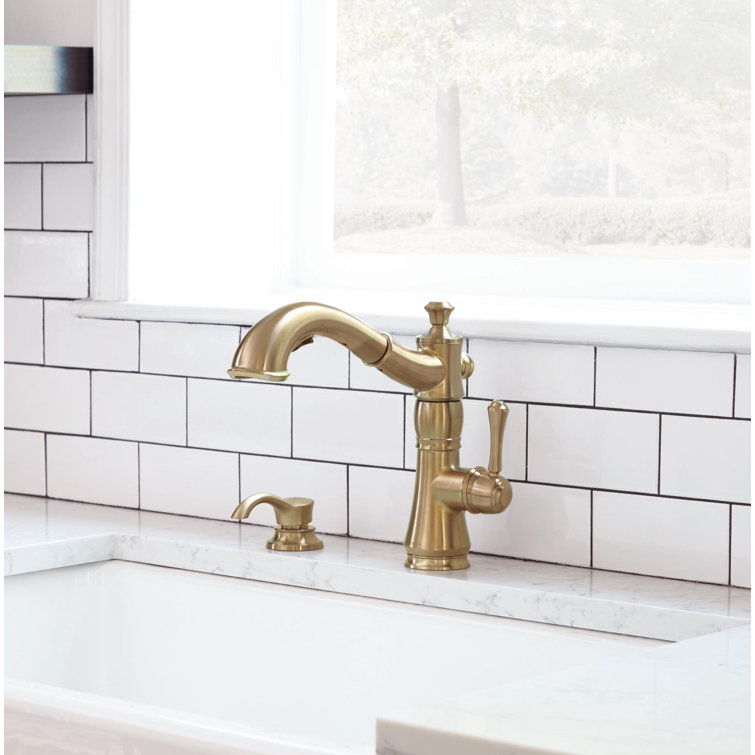 Cassidy™ Pull Out Single Handle Kitchen Faucet with Diamond Seal Technology  and Side Spray