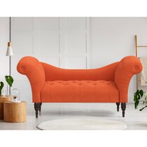 burnt orange chaise lounge