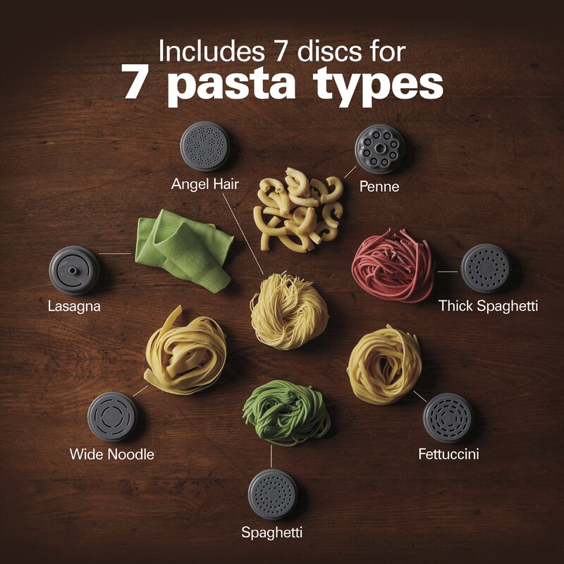 Pasta Maker Deluxe Set By Cucina Pro Includes Spaghetti Fettucini Angel Hair  Ravioli Lasagnette Attachments