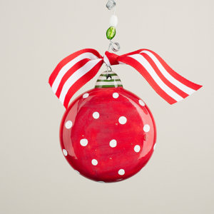 Joy Wreath Puff Ball Ornament