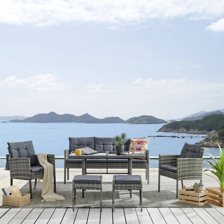 7 seater rattan