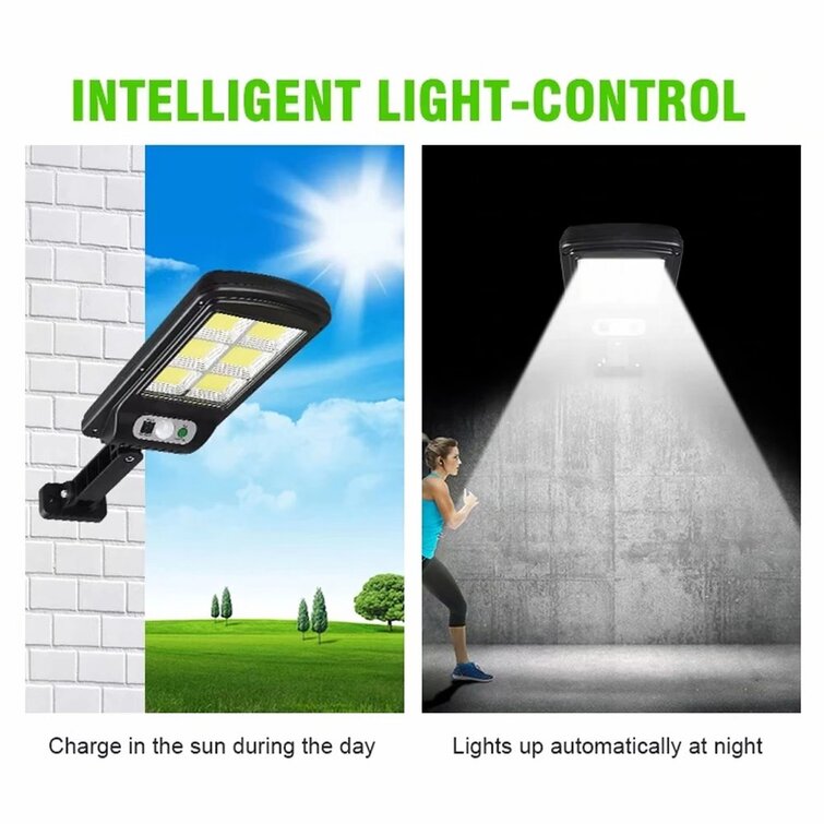 LED Solar Street Wall Light PIR Motion Sensor Dimmable Lamps Outdoor Garden HOT 