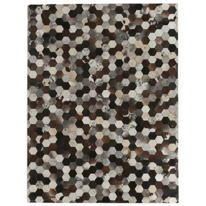 Exquisite Rugs Natural Hide Hand Tufted Cowhide Ivory Brown Black Exquisite Rugs Natural Hide Hand Tufted