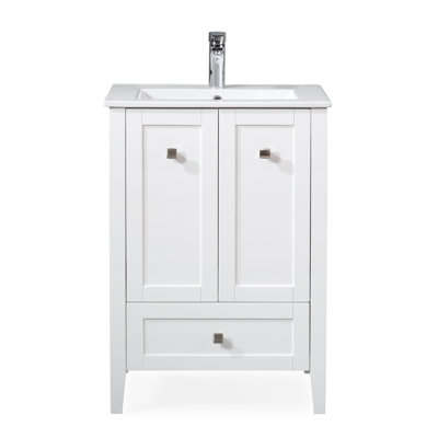 Ranee 242 Single Bathroom Vanity Wrought Studio Base Finish White