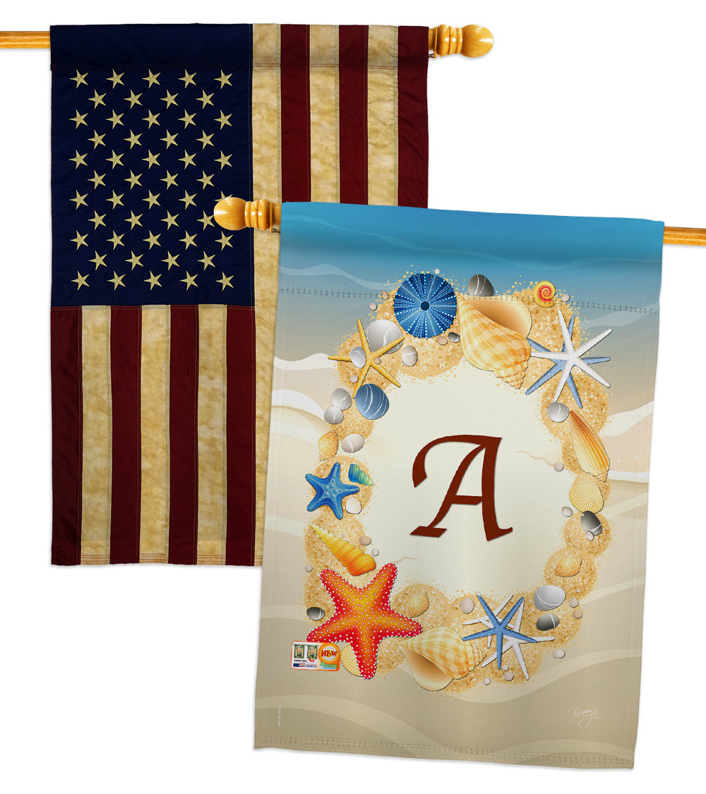 Breeze Decor Summer U Initial 2 Sided Polyester 40 X 28 In House Flag Wayfair