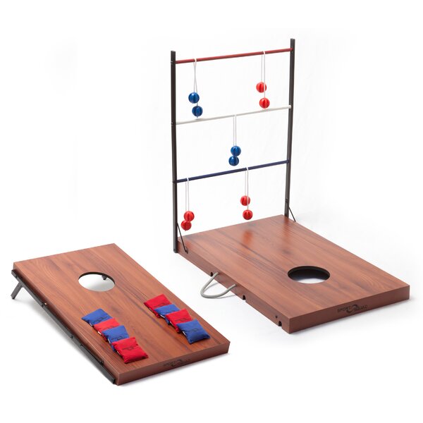 Two Styles GSE Games & Sports Expert Bamboo Toss Hook and Ring Toss Game Set 