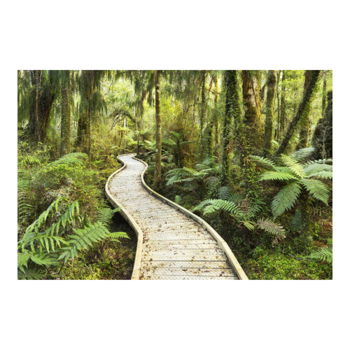 Path Through the Jungle 2.55m x 3.84m Textured Matte Peel & Stick Wall Mural East Urban Home