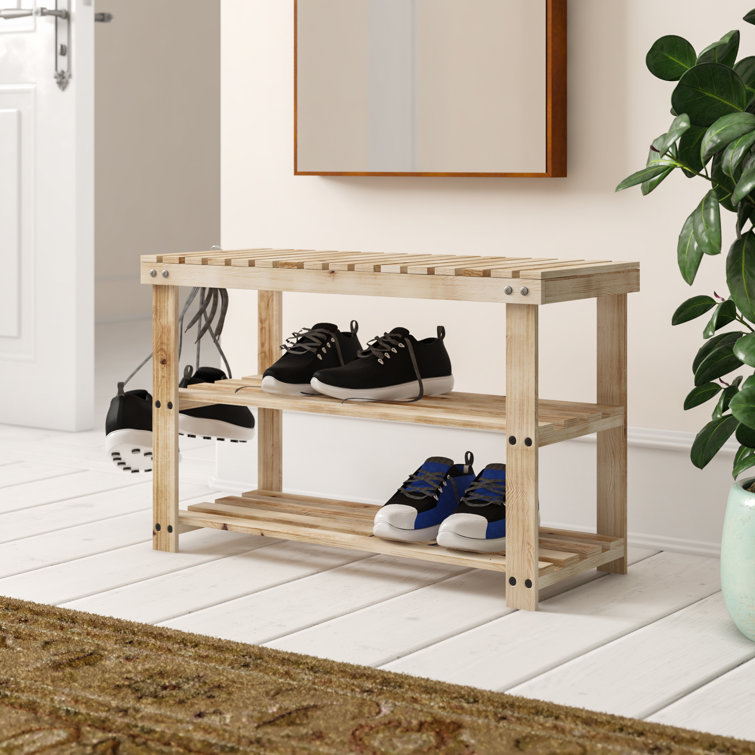 Rebrilliant 12 Pair Shoe Storage Bench & Reviews | Wayfair