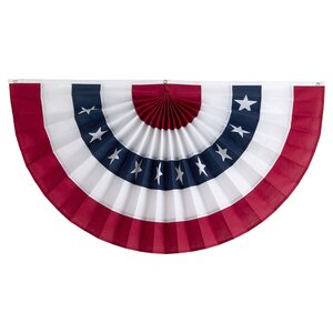Pleated Fan with Stars Flag