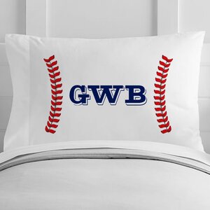 Personalized Baseball Seams Toddler Pillow Case