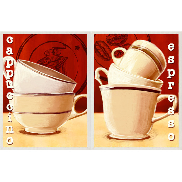 Ptm Cappuccino And Espresso Giclee 2 Piece Vintage Advertisement Set Wayfair