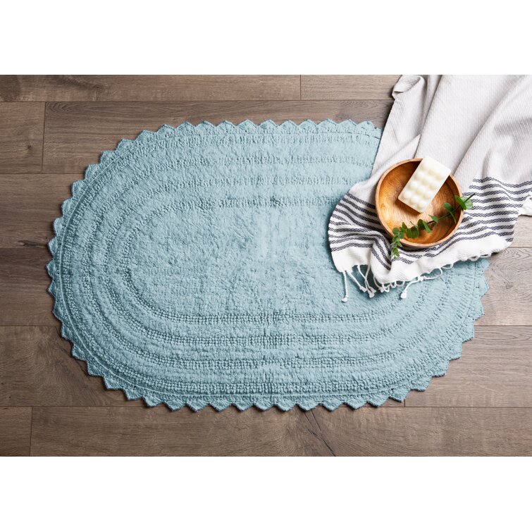 August Grove® Lisk Oval 100% Cotton Solid Bath Rug & Reviews | Wayfair
