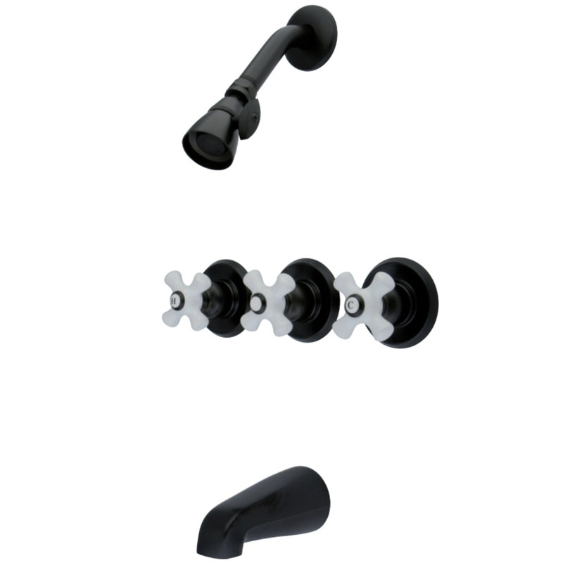Kingston Brass KB231PX Tub and Shower Faucet Polished Chrome