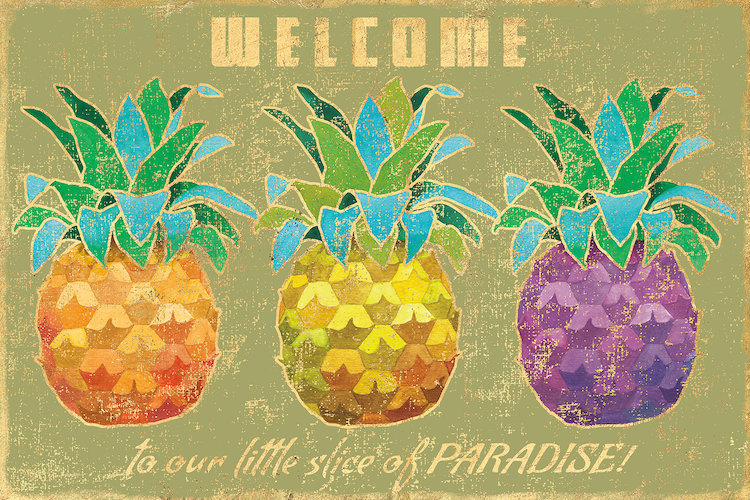 East Urban Home Island Time Pineapples Ii Graphic Art On Wrapped Canvas Reviews Wayfair