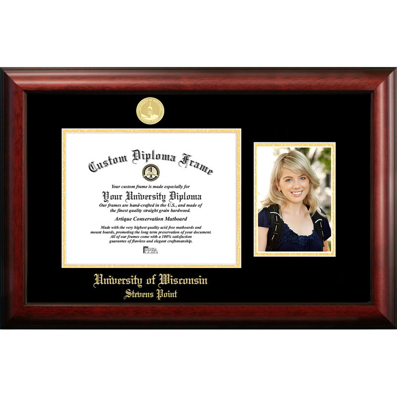 Campus Images University Of Wisconsin Stevens Point Embossed Diploma Picture Frame Wayfair