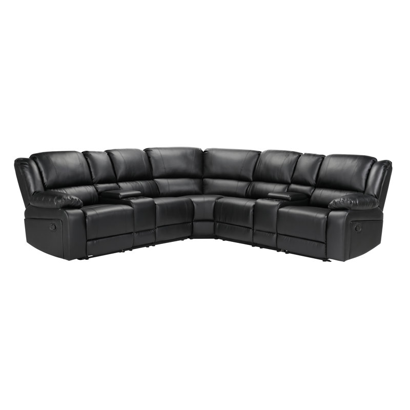 Latitude Run Kothe 108 Wide Faux Leather Symmetrical Reclining Corner Sectional Wayfair
