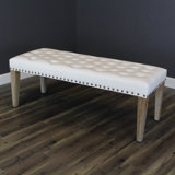Cream Leather Bench Wayfair