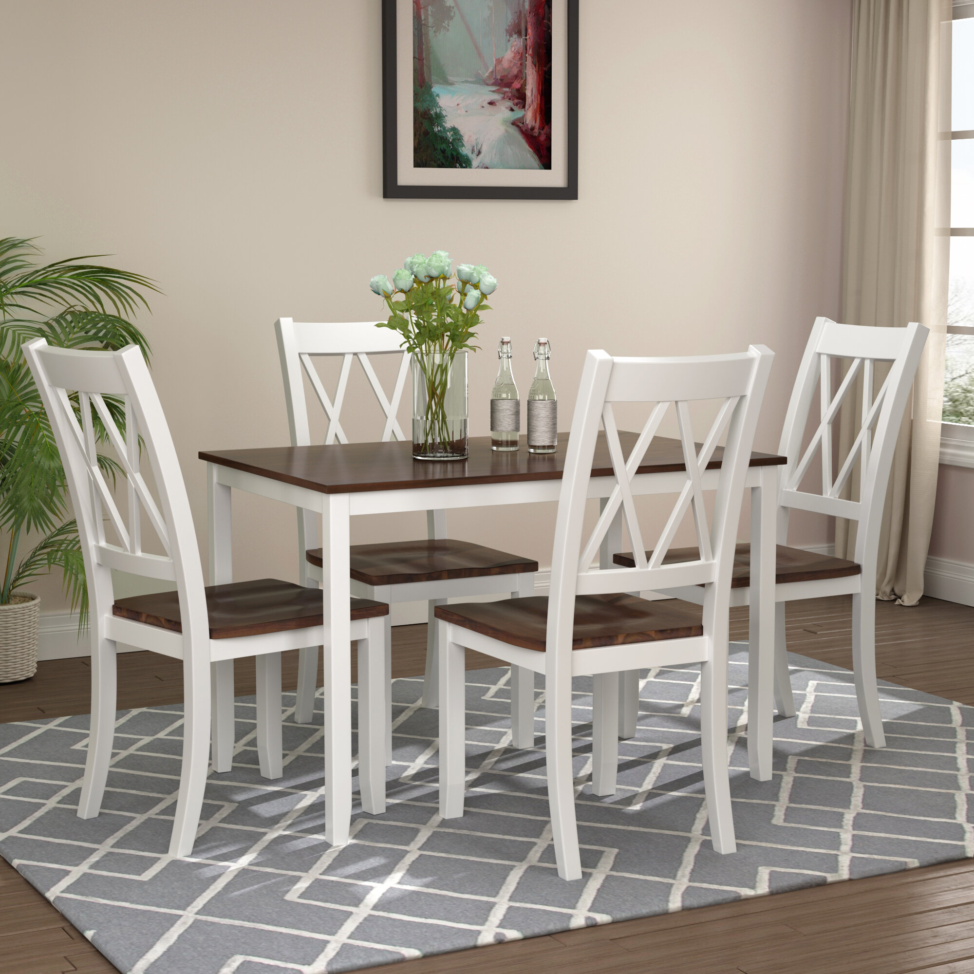 Winston Porter Foxx 4 - Person Dining Set & Reviews | Wayfair