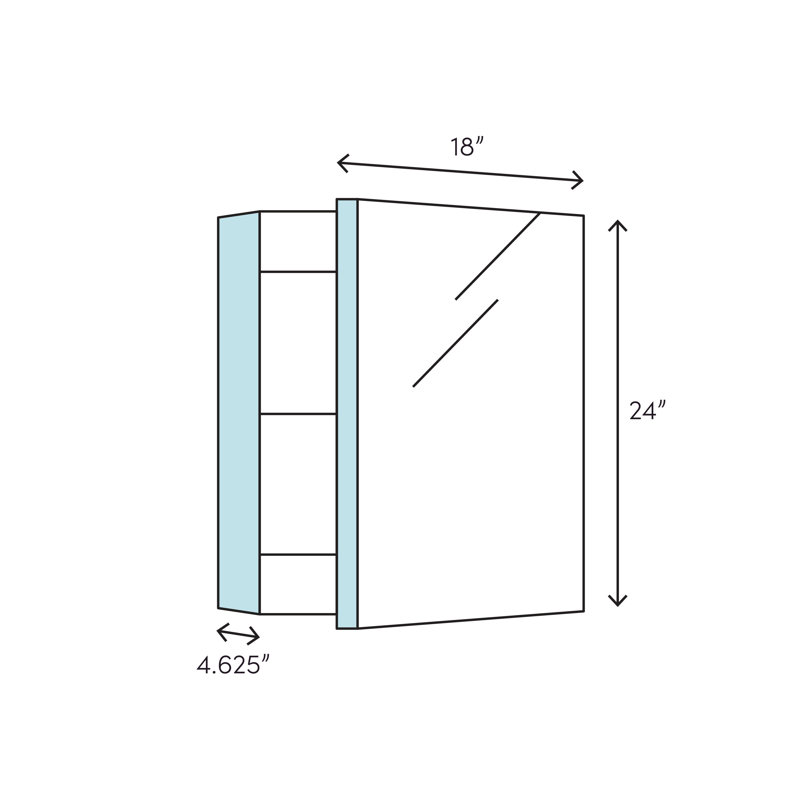 Ebern Designs Jamari 18 X 24 Surface Mounted Medicine Cabinet
