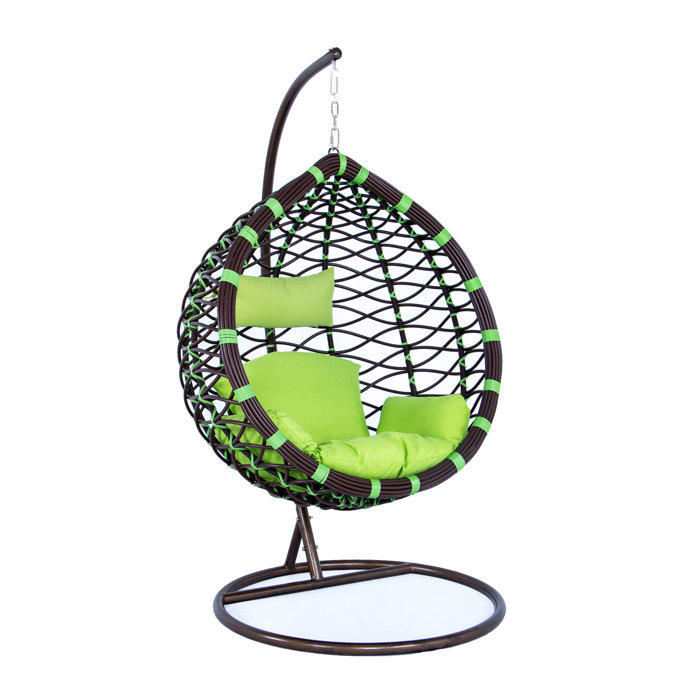 Schwartz Wicker Hanging Egg Swing Chair With Stand