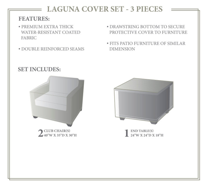 East Village 3 Piece Patio Furniture Cover Set Reviews Joss Main
