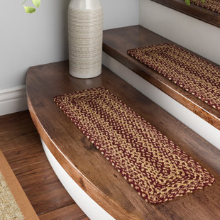 Stair Tread Rugs You Ll Love Wayfair Allerton Red Brown Stair Tread