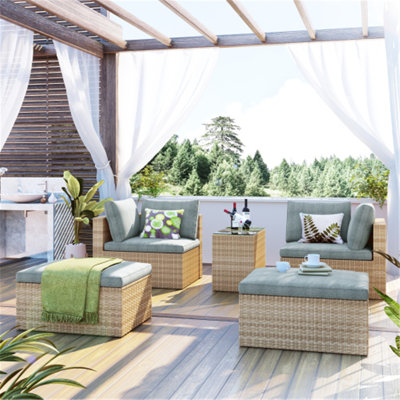 5-Piece Wicker Rattan Sofa Set Dovecove