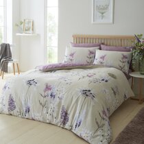 purple and cream duvet sets