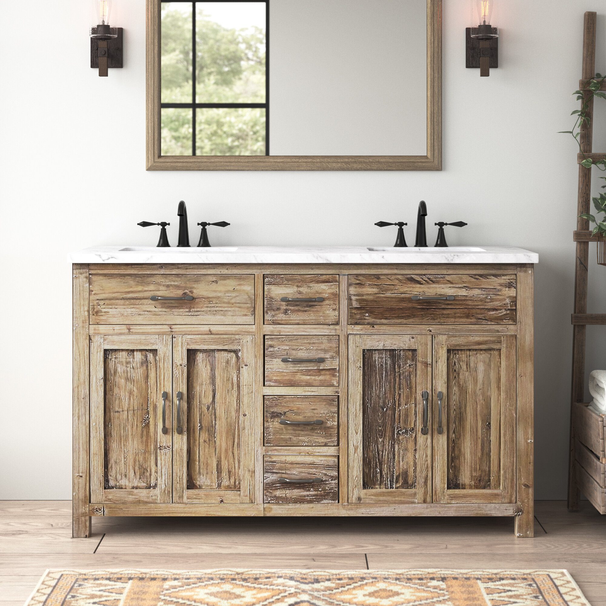 Foundry Select Shumaker 60 Double Bathroom Vanity Set Wayfair