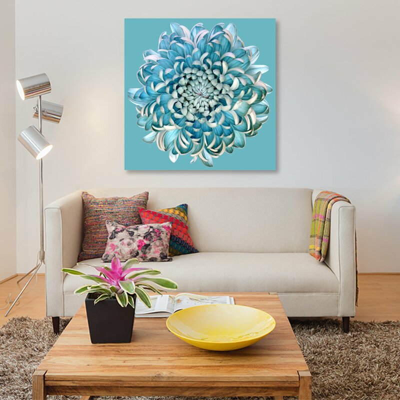 Blue Chrysanth by Brian Haslam - Gallery-Wrapped Canvas Giclée