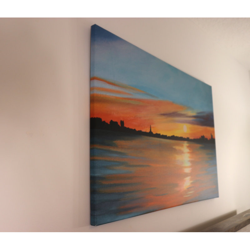 Highland Dunes Sunset On The Horizon Acrylic Painting Print On