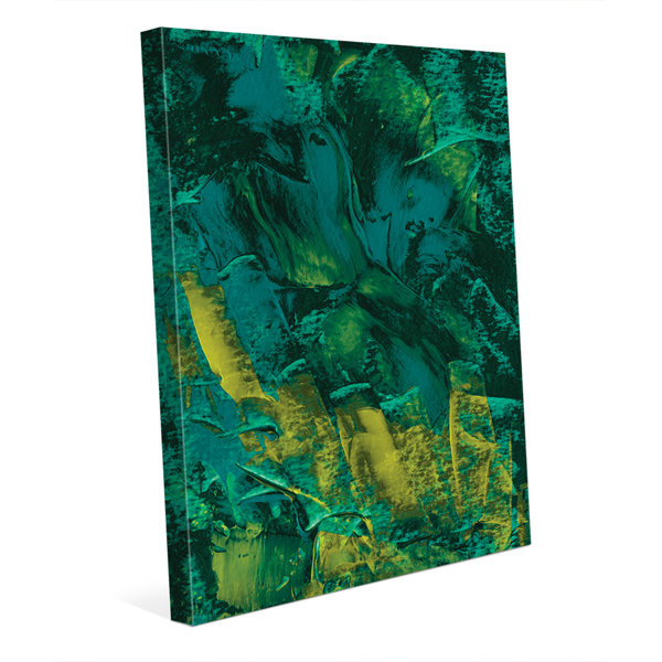 Click Wall Art Altopiano Green Forest Abstract Painting Print On