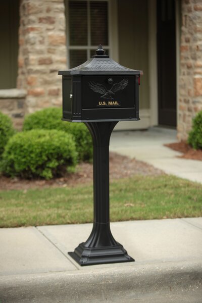 Pedestal Locking Mailbox with Post Included | Joss & Main