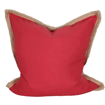 Breakwater Bay Aramantha Feathers Throw Pillow Colour: Red