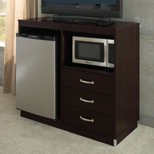 Mini Fridge Cabinet Furniture Wayfair Micro Fridge 3 Drawer Accent Cabinet