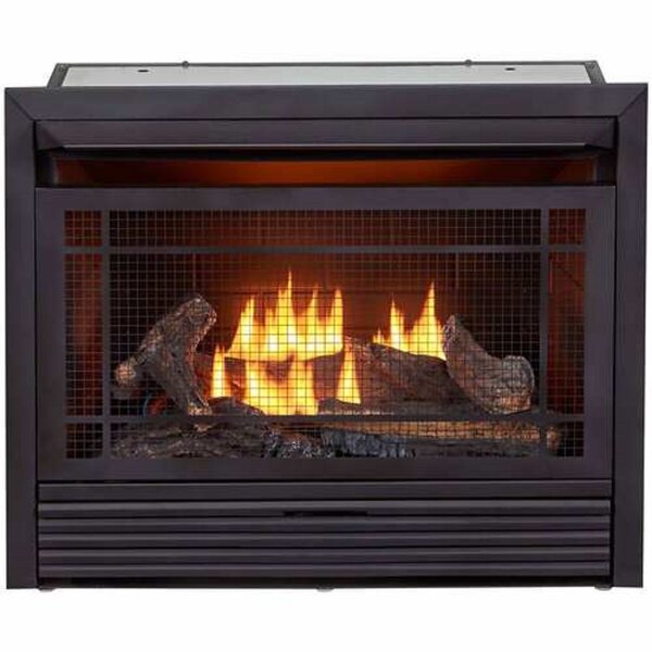double sided gas log fireplace