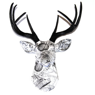 White Deer Head Wall Decor Wayfair Faux Taxidermy Authentic Fabric Deer Head Wall Décor