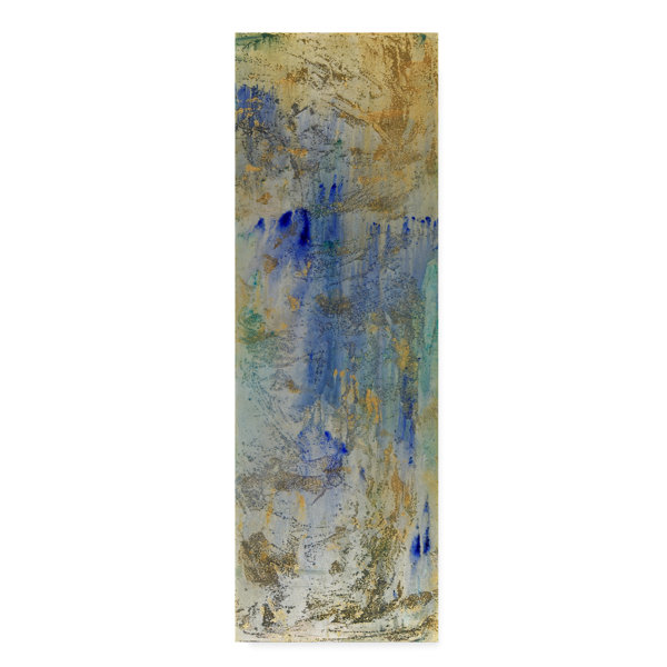 Trademark Art Enchanted Blue Yellow Acrylic Painting Print On