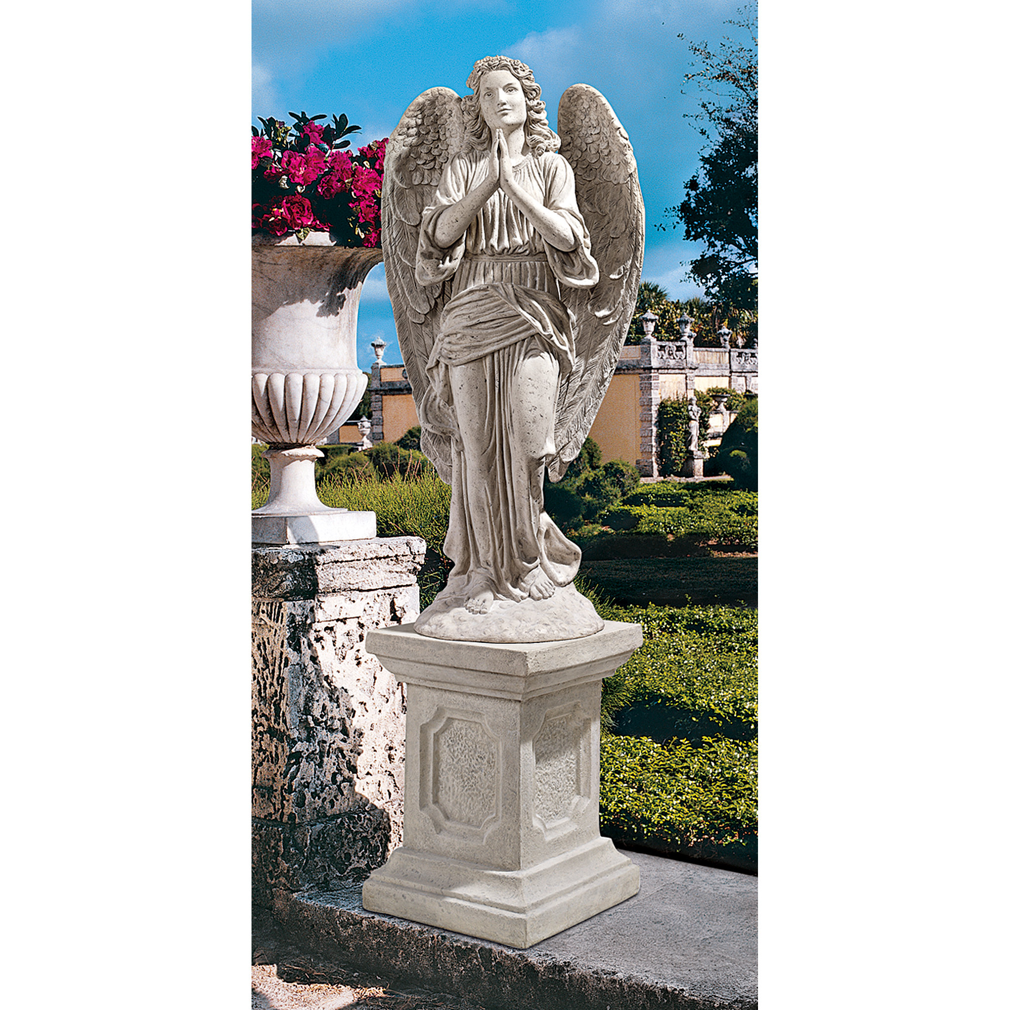 Design Toscano Grand Basilica Praying Angel Garden Statue & Reviews