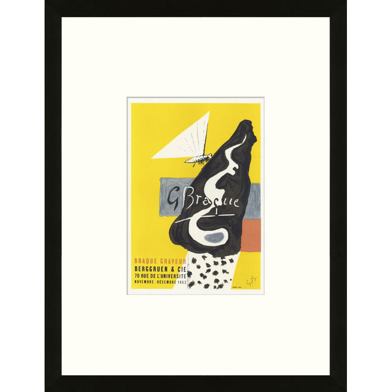 School of Paris 'Galerie Berggruen & Cie. Paris 1953' by Georges Braque Framed Lithograph